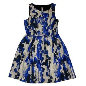 Kenzie Party Dress Prom Knee Length Fit Flare Silver Women’s Size Small